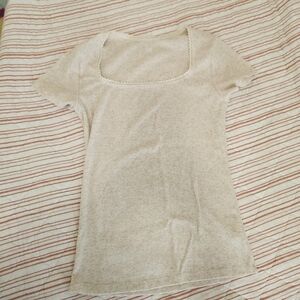 Women's Cream Short Sleeve Top